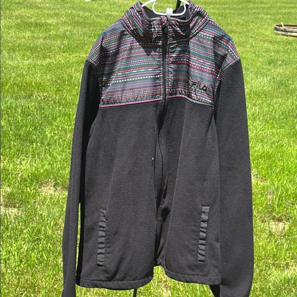 Fila Sport Women's Black Zip-up Fleece Jacket Size Large EUC - Picture 2 of 11